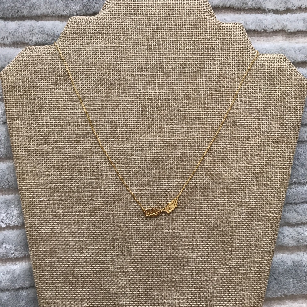 Bam 💥 Pow! Sterling Silver Gold Plated necklace